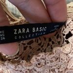 ZARA  Basic Collection Lace Short Sleeve Blouse Size XS Photo 4
