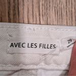 Avec Les Filles  Womens 29 Crop Straight Jeans White Denim Pants Capri Photo 2