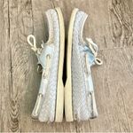 Sperry Top Slider Gray & Silver Woven Boat Shoes 6.5 Photo 5