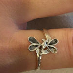 925 sterling silver ring band size 8.75 lot c24 dragonfly Photo 0