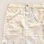 J Brand  | Leila Mid Rise White Denim Pencil Skirt | Size 26 Photo 0