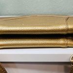 MCM Gold Leather Studded Flap Shoulder Bag Photo 12