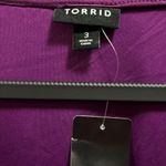 Torrid  Womens Purple V Neck Lace & Knit Tunic Top Size 3 Photo 4