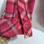 Sonoma Pink Plaid Western Button Front Long Sleeve Top Size PS Photo 5