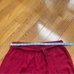 Loft Wide Leg High waisted summer pants with side slits and tie waist belt Sz M Photo 5