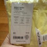 Athleta  Breezy Scoop V Neck Tee Womens Size Medium Butter Yellow NWT Photo 1
