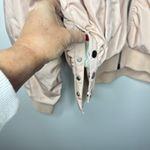 frame denim Frame Snap Detailed Ruched Shell Bomber‎ Jacket in Nude Medium MSRP $425 Photo 7