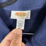 Talbots  Petites Navy Blue Knit Button Front Jacket Petite L Photo 1