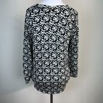 J Crew Sweater Medium Black White Ribbon Bow Wool 3/4 Sleeve Crew Neck Womens Photo 5