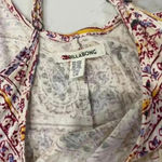 Billabong Sleeveless Floral Paisley Boho Cotton Blend Mini Dress Women’s Large Photo 2
