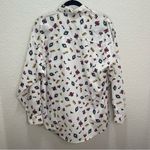 ILIO Women Large Blouse‎ Button Down Aztec White Long Sleeve western vintage Photo 3