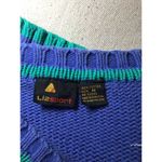 Liz Sport  Women Vintage Sweater  Sz.Med Blue Stripe EUC 90’s V-Neck Crest Y2K Photo 9