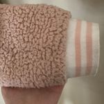 Pale Pink Oversized Hooded Teddy Cardigan Jacket Sweater Ultra Soft Cotton Blend Photo 4