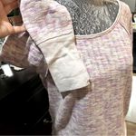 Free People Pink Combo Long Sleeve Textured Knit Top Size L (NWT) Photo 3