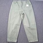 Vigoss Axl Balloon Leg Jeans Womens 31 Green Denim High Rise Stretch Pleated New Photo 10