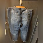 Torrid Women’s  Dark Wash Distressed High Rise Straight Blue Denim Jeans Photo 5