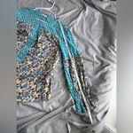 Sundance  Womens Explorer Blue Floral Patchwork Long Sleeve Large Blouse Top Boho Photo 10