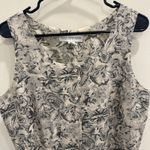 Valerie Stevens VTG 90s Silk Floral Midi Dress Button Front Beige Black Size 12P Photo 4