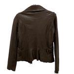 Marc New York Dark Brown Leather Bomber Jacket Medium Photo 1