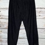 Isaac Mizrahi Live! Size XL Black Floral Lace Overlay Pull On Wide Leg Pants Photo 1