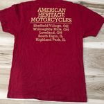 Indian Motorcycle Short Sleeve Graphic Tee Shirt Women’s Medium Red Photo 2