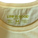 Life is Good  Let's Eat, Kids Crusher Lite Tee Yellow Bear Graphic Womens Medium Photo 3