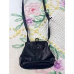 Nine West  Black Leather Kiss Lock Shoulder Bag Photo 1