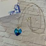 Sterling Silver Mother & Child Crystal Necklace Silver Photo 3