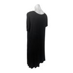 emma's closet Black Crewneck Puff Sleeve Casual Bamboo Jersey T-Shirt Dress Sz M Photo 1