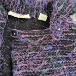 Marsh Landing  Fuzzy Eyelash Cape Style Cardigan Pink and Purple Size Medium Photo 4