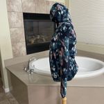 The North Face Womens Fleece Hoodie Pullover caPrint Navy Pink Blue campshire Photo 1