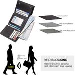 Chain Wallets for Men Biker Wallet with RFID Blocking Genuine Leather Trifold Wallet with Chain Photo 6