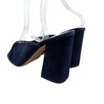 Loeffler Randall Loeffler Randall Laurel Slide Sandals Suede High Block Heel Blue Size US 7.5 Photo 8