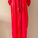 Vintage Red Satin Slip Dress and Robe Set Size M Photo 0