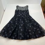 Jill Stuart Jill  Floral Print Organza Mesh Fit & Flare Black Cocktail Dress SZ 6 Photo 7