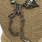 T Rex Dinosaur Articulated Necklace Silver Tone Skeleton Adjustable 19" Photo 0