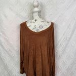 Free People Take It Off Textured Pullover Oversized Sweater in Terracotta Size M Photo 7
