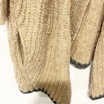 Zadig & Voltaire Zadig‎ & Voltaire Size Medium Tan Alpaca Blend Open Front Thick Knit Cardigan Photo 2
