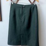 Vintage 1970s Army Uniform Skirt Knee Length Green Size 8 Photo 1