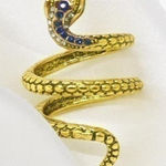 Golden Snake Wrap Ring Gold Size 6 Photo 0