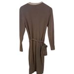CAbi  Women's Small Genteel Cardigan Belted Long Knit Taupe Sweater small Photo 7
