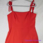 Anthropologie  BHLDN Theia Trinity  jumpsuit red tie strap fitted bodice, size 12 Photo 3