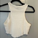 H:ours  white waffle cropped tank Size Small Photo 2