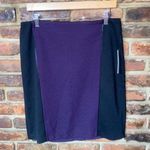Laundry by Shelli Segal NWT  Black Purple Quilted Skirt Women's Size 10 Photo 0