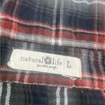 Natural Life  plaid flannel shirt dress sz L Photo 2