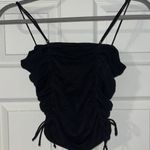 Urban Outfitters Mesh Ruched Side Tie Tank Top Photo 5