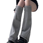 Source Unknown Women’s Leg Warmers Knit Gray Y2K One Size Photo 0