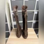 Ariat  Pendleton Caldera Barnwood Mocha Tribal Leather Western Zip Tall Boots Photo 3