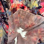 Prevett Colorful Abstract Print Front Zipper Sun Dress SZ Large Red Photo 7