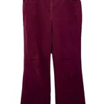 St. John Womens Pants Size 8 Burgundy Corduroy Bootcut Quiet Luxury Old Money Photo 0